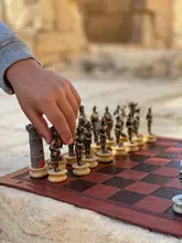 Juego de ajedrez con temática de lucha de Caballeros de la mediana edad, juego de ajedrez portátil de inteligencia de viaje, juego de ajedrez de lujo