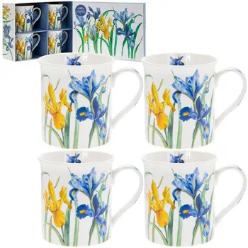 

Set of irises mugs 4 pcs 275 ml