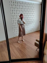 Falda plisada de terciopelo para mujer falda larga clásico informal de cintura alta color gris y coreano para fiesta y escuela 2020