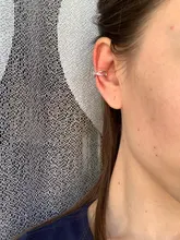 1 Uds encantador línea Clip de circonio en pendientes oreja sin Piercing pendientes de joyería