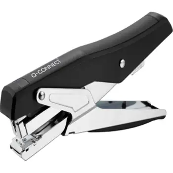 

Stapler q-connect metallic and black pincer soft touch capacity 25 sheets use staples 24/6 and 26/6 152580-KF14867