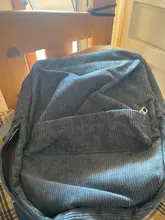 Mochila de pana para mujer, morral escolar a la moda, de Color puro, Teenger