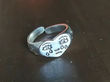 Anillos creativos de cara llorando para mujer, nueva moda femenina, anillo ajustable, joyería de Bar para mujer, joyas del Club nocturno, regalos