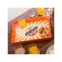 Металлический поднос для еды винтажный кокос