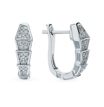 

Silver earrings with cubic zirconia sunlight sample 925