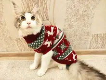 Pet Cat Reindeer Sweater Winter Warm Cat Clothes for Cats Kedi Outfit katten Clothing