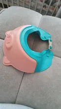 Gorro de champú para niños visera de baño de dibujos animados suave protector de ojos ajustable para Baby Shower a prueba de agua