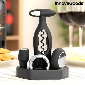 

Wine Set with corkscrew spiral and accessories Vinstand InnovaGoods 5 pieces