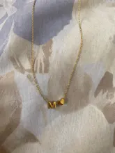 EManco-collar de acero inoxidable dorado con inicial para mujer, gargantilla de cadena con corazón y letras, joyería de nombre personalizada, 316L
