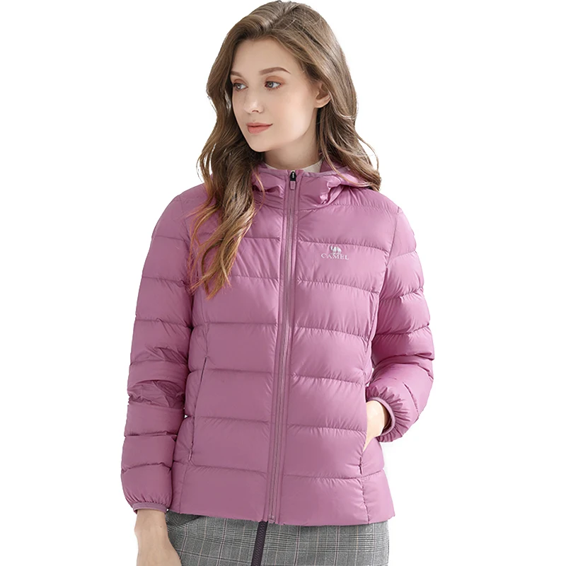 Down Jackets GOLDEN CAMEL Jacket for Women and Men Waterproof Outdoor Warm Duck Down Jacket Hooded Men's Coat Lightweight Windbreakers
