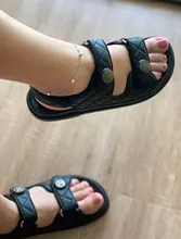 Sandalias de plataforma de cuero genuino para mujer, zapatos de diseñador de lujo a la moda, Sandalias planas, tacones gruesos, tendencia