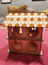 Hamster-House Wooden Pet-Hideout Guinea-Pig Small Animal Funny 