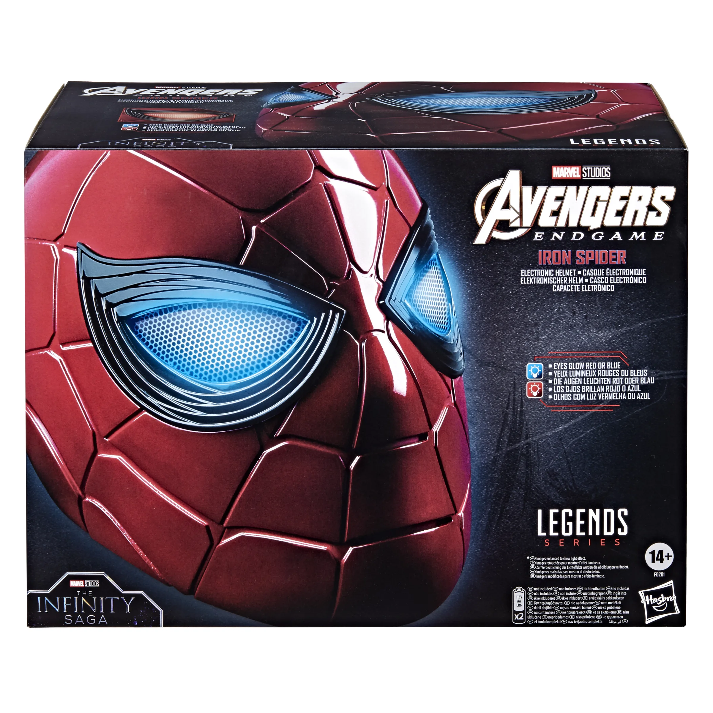 Hasbro Оригинал-Железный Паук электронный шлем-фигурка-Marvel-14 лет + бесплатная