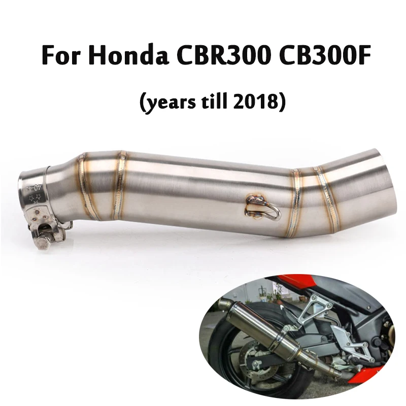 

Для Honda CBR300R CB300F модифицированная система соединения выхлопной трубы мотоцикла средняя секция из нержавеющей стали 51 мм