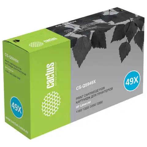 Картридж лазерный CACTUS (CS-Q5949X) для HP LaserJet 1320/3390/3392 ресурс 6000 стр. (арт. 361970) |
