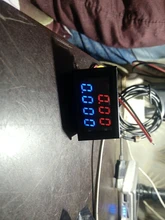 LED Digital DC amperímetro voltímetro de 4 bits 5 alambres DC 200V 10A medidor de corriente de voltaje de la fuente de alimentación de LED azul rojo pantalla doble Detector