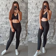 Mallas deportivas de talla grande para mujer, Leggings Sexy, ropa de gimnasio, de realce, cintura alta, entrenamiento, color negro, para correr