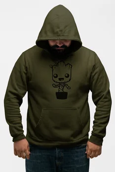 

Angemiel Wear Dancing Sweet Groot Green Men 'S Hooded Sweatshirt