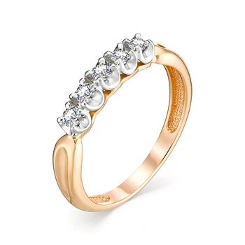

585 sterling gold ring with stones: Diamond