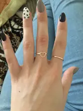 Conjunto de anillos de ondas de corazón de oro rosa para mujer, anillos geométricos minimalistas de Metal, joyería de fiesta 2021