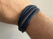 ZOSHI-Pulseras de cuero coloridas trenzadas para hombre, brazalete Heren, pulseras de cuero genuino a la moda con hebilla magnética