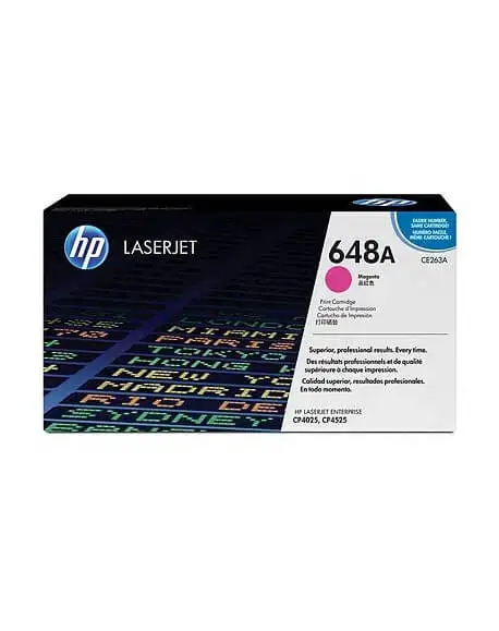 Original toner cartridge LaserJet HP 648A magenta for Enterprise serials CP4025 and CP4525 |