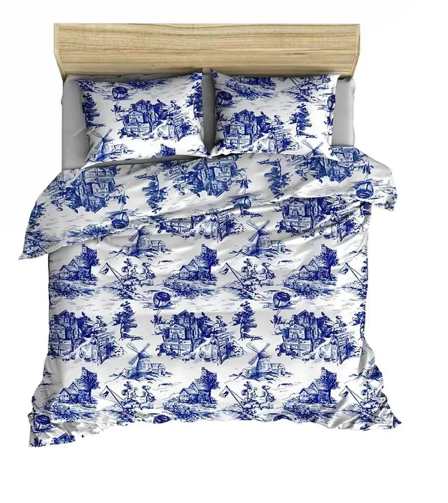 

Maki Toile Double Double Quilt Cover and 2 Pillowcases 357173535