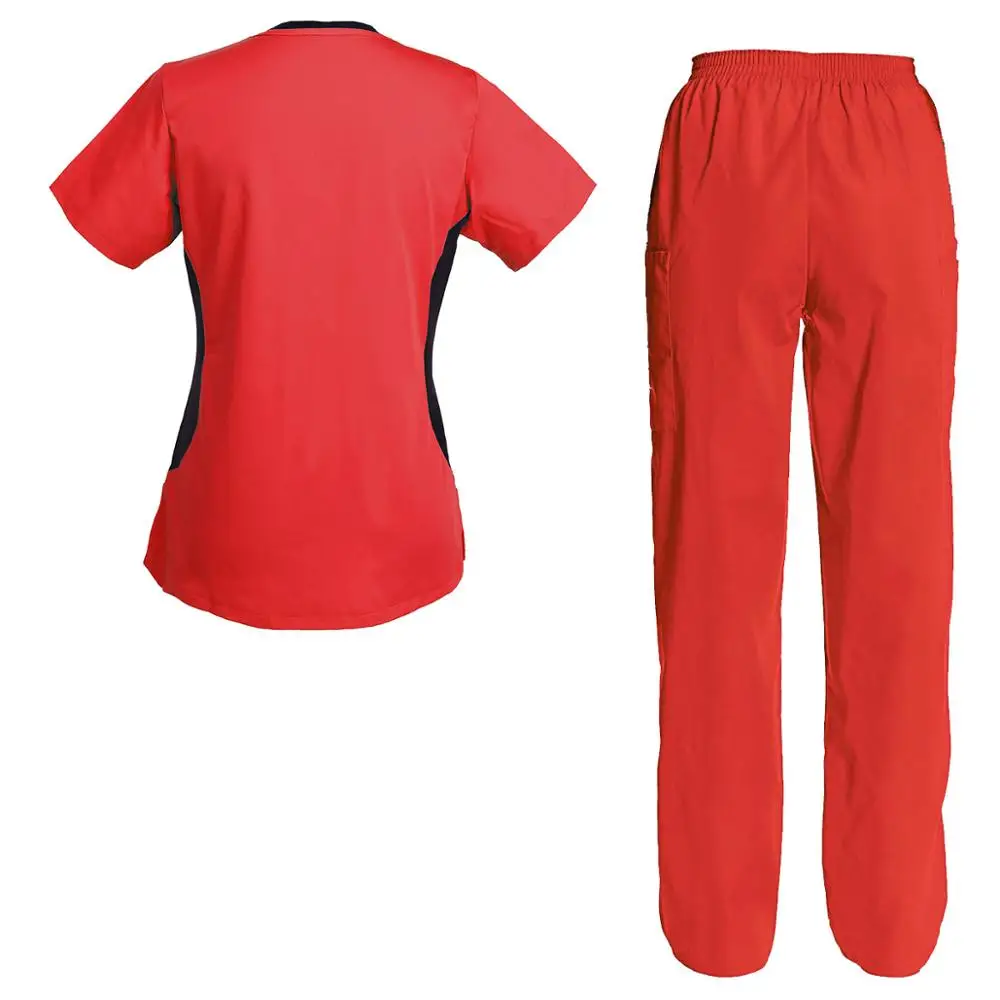 Women's Scrub Set Nursing Uniform Set Top and Pants