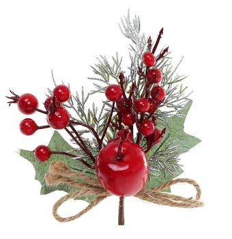 

Christmas decoration "branch with apple and red berries 27 cm"