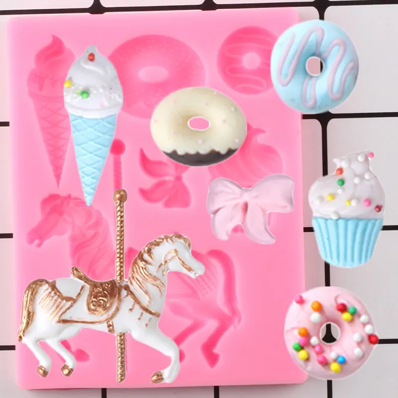Пончики мороженое силиконовые формы карусель инструменты для украшения тортов