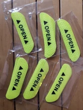 Pegatinas reflectantes de advertencia de colisión para puerta de coche, adhesivos reflectantes de larga distancia, adhesivos decorativos de papel, 4 Uds.