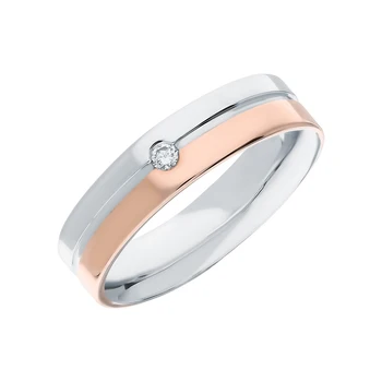 

Gold wedding ring with diamonds sunlight sample 585
