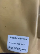 Polvo orgánico de flor de guisante y mariposa para 100%, colorante de comida Natural, color azul