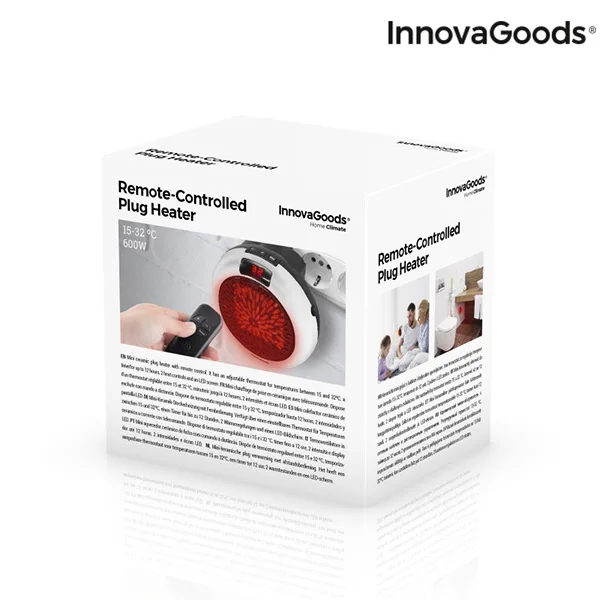 InnovaGoods мини Керамика нагреватель с пультом дистанционного управления Управление 600W