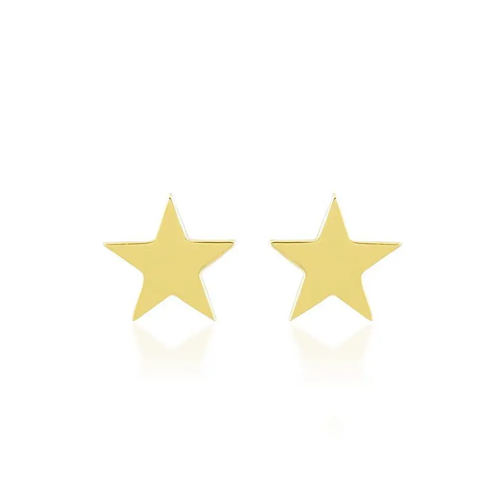 STAR GOLD EARRINGS BRIGHT TAŞSIZ