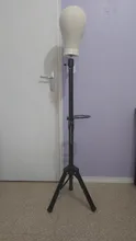 Alileader-soporte para pelucas, trípode para peluca con cabeza de bloque de lienzo, ajustable, kit para hacer peluca, TPins, regalo, 125Cm/60Cm