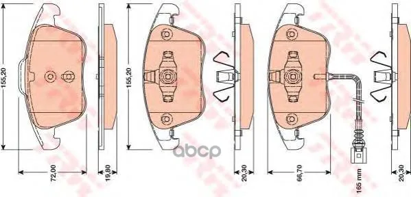 Колодки Тормозные Audi Q3 11-/Vw Sharan 10-/Tiguan 07- Передние Trw/Lucas Gdb1762 TRW/Lucas арт. GDB1762