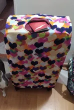 Funda para maleta a la moda con rayas elásticas, funda para equipaje con forma de corazón de amor, antipolvo, For18-32Inch, accesorios esenciales para maleta