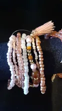 Joyería Bohemia de tejido elástico multicapa para mujer, pulseras y brazaletes con borla de hoja, brazalete envolvente con dije