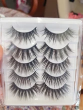 SEXYSHEEP-pestañas postizas 3D de visón, pestañas largas naturales/gruesas, útiles de extensión de belleza, 5 pares