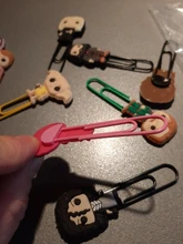 Marcapáginas de película para libros, Clips de papel para maestro de la escuela, punto de libro suministros de oficina, amigos, regalo de Navidad, 8 Uds.