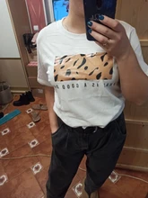 T-Shirt Female Tops Tees Short-Sleeve Cool Harajuku Leopard-Print Hirsionsan O-Neck Spring Summer