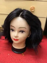 Funmi-mechones de pelo de doble estiramiento con cierre rizado, 100% de 8 pulgadas, extensión de cabello humano brasileño Remy 1B 27 30 Borgoña