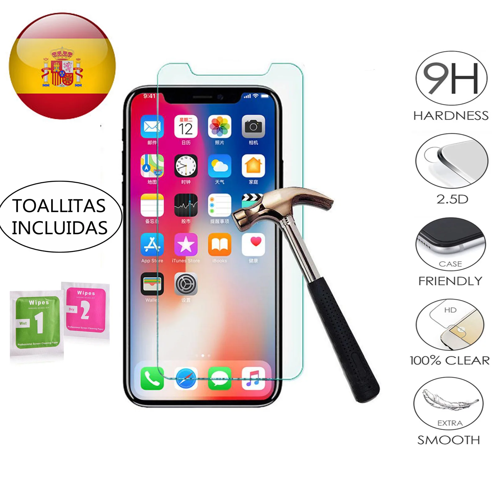 Защитная пленка для экрана из закаленного стекла 9H Apple Iphone XR xr|Защитные стёкла и