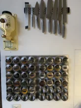 Spice-Jars Rack Seasoning-Containers Wall-Mounted Magnetic Stainless-Steel LMETJMA 