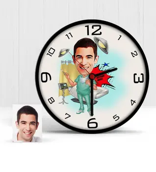 

Personalized Mr Cerrah Cartoon Wooden Wall Clock-1