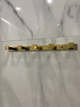 Hook-Row-Hook Towel-Holder Hardware-Sets Brass Golden Bathroom Luxury Bar Activity