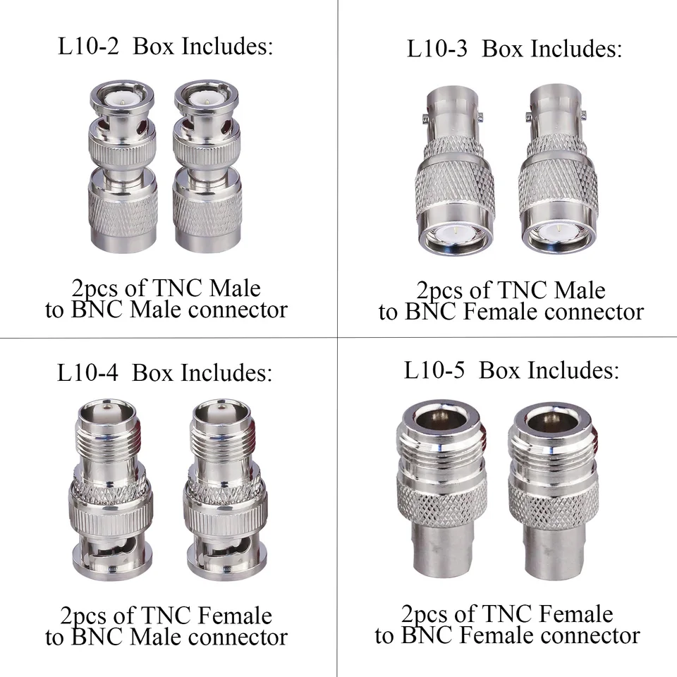 Rf To Hdmi 4Pcs BNC To TNC Type Male Female RF Connector Adapter Test ...
