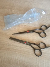 Tijeras profesionales para peluquería, color negro, 6,0 pulgadas, corte grande, Japón, 440C