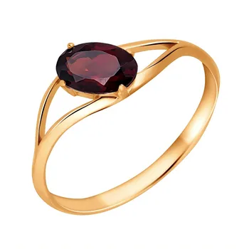 

Gold ring with Garnet sunlight